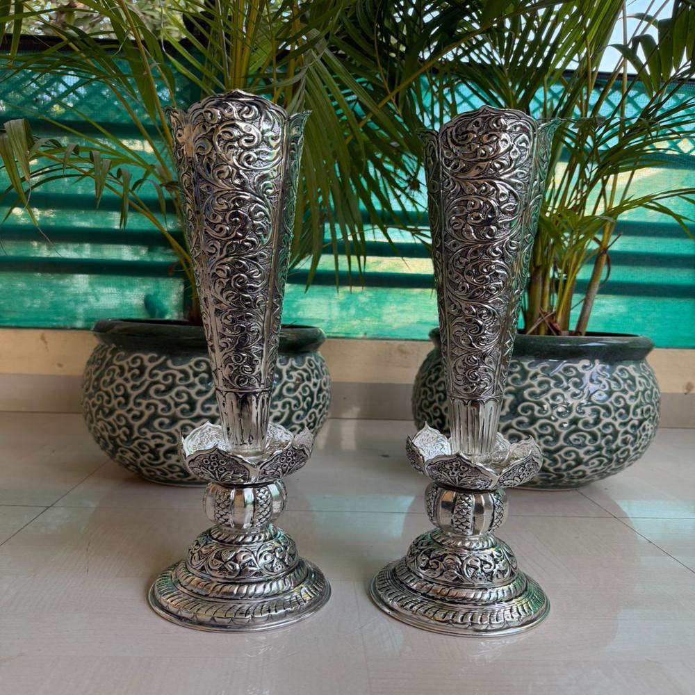Long sleek vases