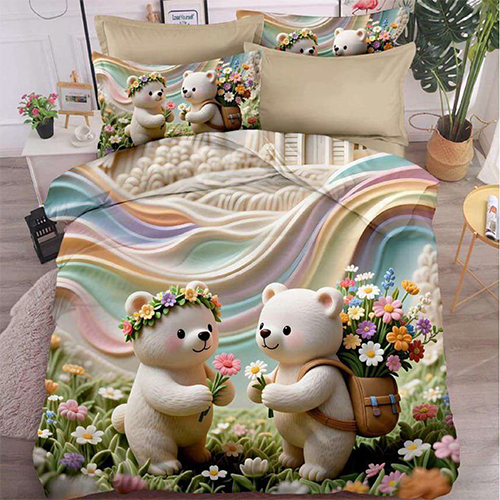 Digital Print Premium 11D King Size Bedsheet
