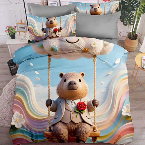 275x275 CM Premium 11D King Size Printed Bedsheet