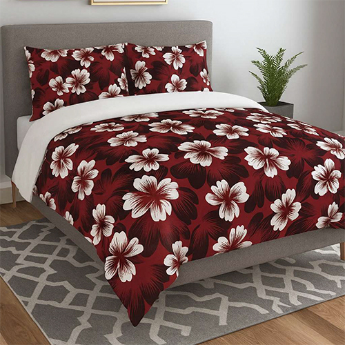 Bombay Mill Floral Print Bedsheet Set With Zig Zag Pillow Cover