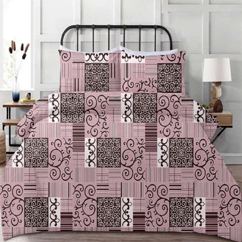 Cosmos Printed Cotton Bedsheet - Color: Multicolor