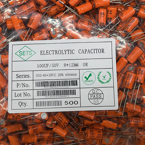 100Uf-50V Electrolytic Capacitor - Capacitance: 100Uf