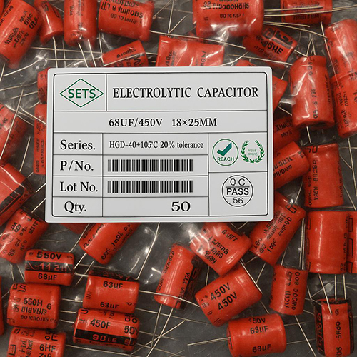 68Uf-450V Electrolytic Capacitor - Capacitance: 68Uf