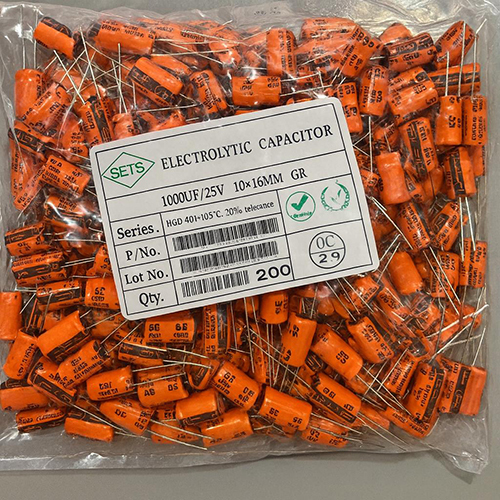 1000Uf-25V Electrolytic Capacitor - Capacitance: 1000Uf