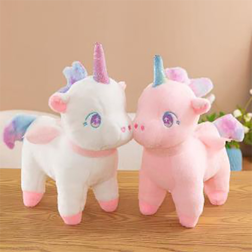 45cm Bst 2-1 Stand Unicorn Soft Toy