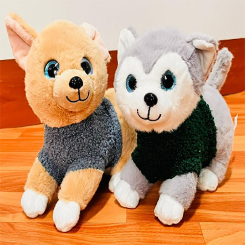 Y-7-6 35cm Standing T-Shirt Cat Soft Toy