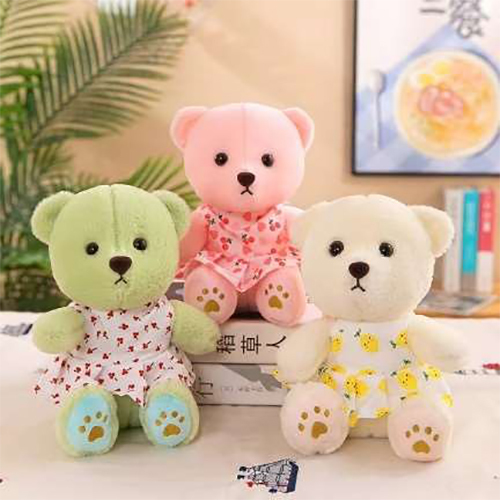 H-6 30cm 3 Frock Teddy Soft Toy