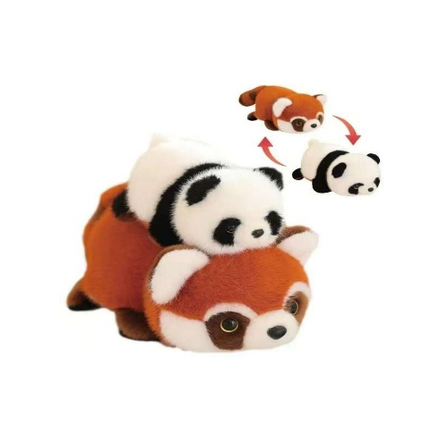 R-13 30cm Reverseble Fox and Panda Soft Toy