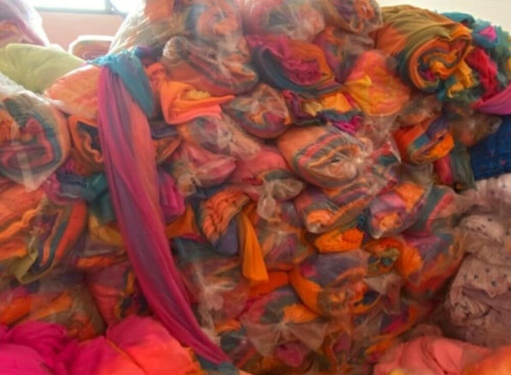 Shaded Decoration Fabric for Mandap Tent and Event Use with Soft Color Blend and Elegant Finish