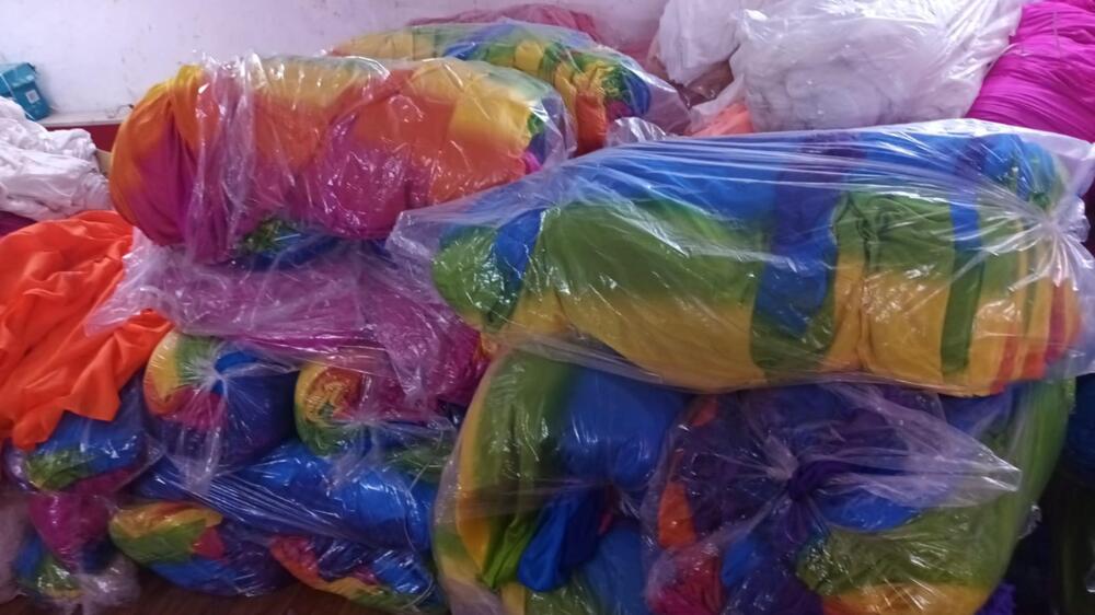 Shaded Decoration Fabric for Mandap Tent and Event Use with Soft Color Blend and Elegant Finish