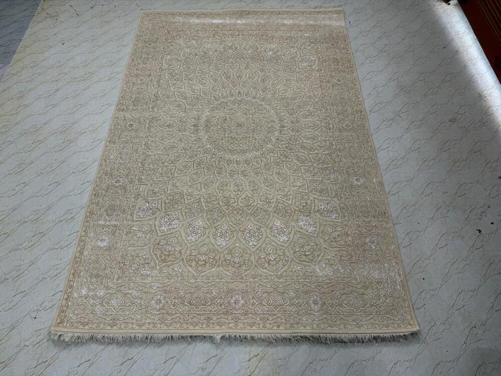 Paradise Garden Floral Persian Rug - Backing Material: Cotton