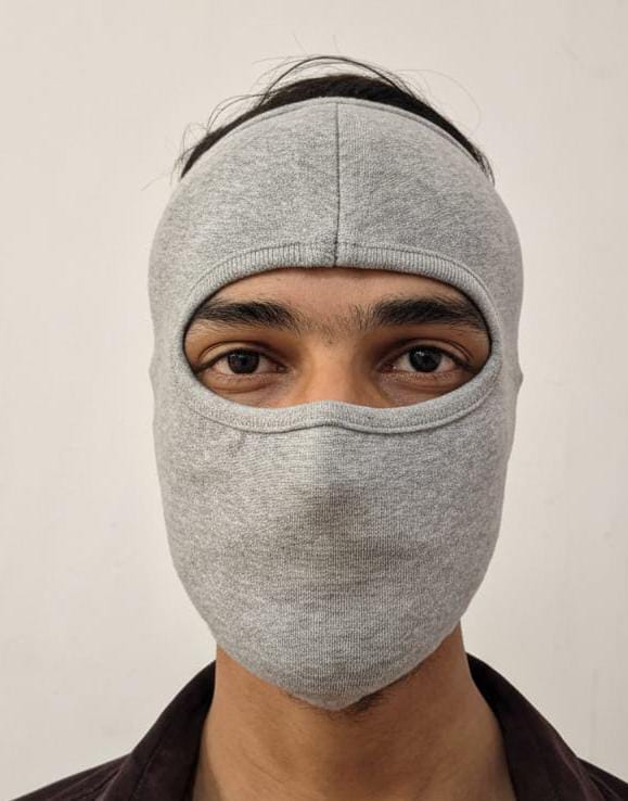 Cotton Rib Balaclava with Velcro