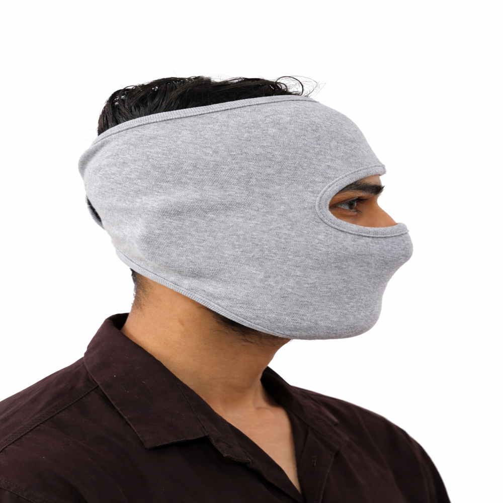 Cotton Rib Balaclava with Velcro