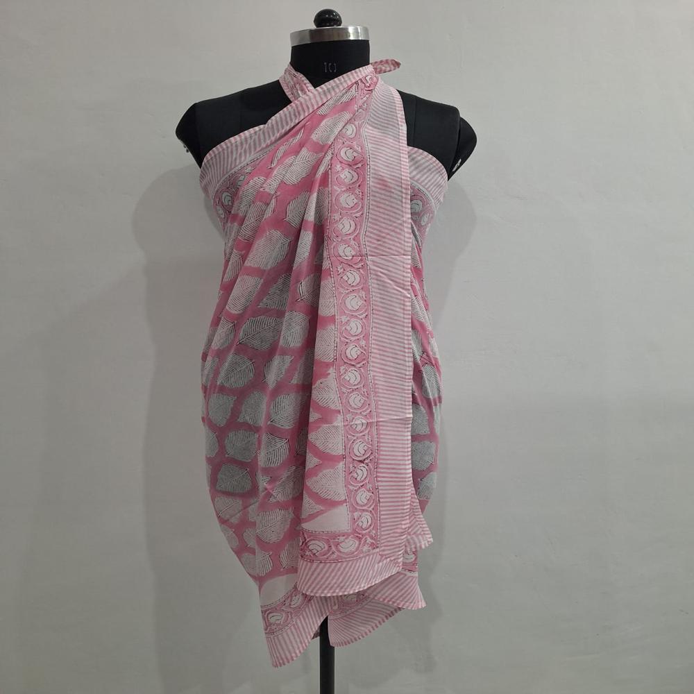 HAND BLOCK Printed Cotton Sarong