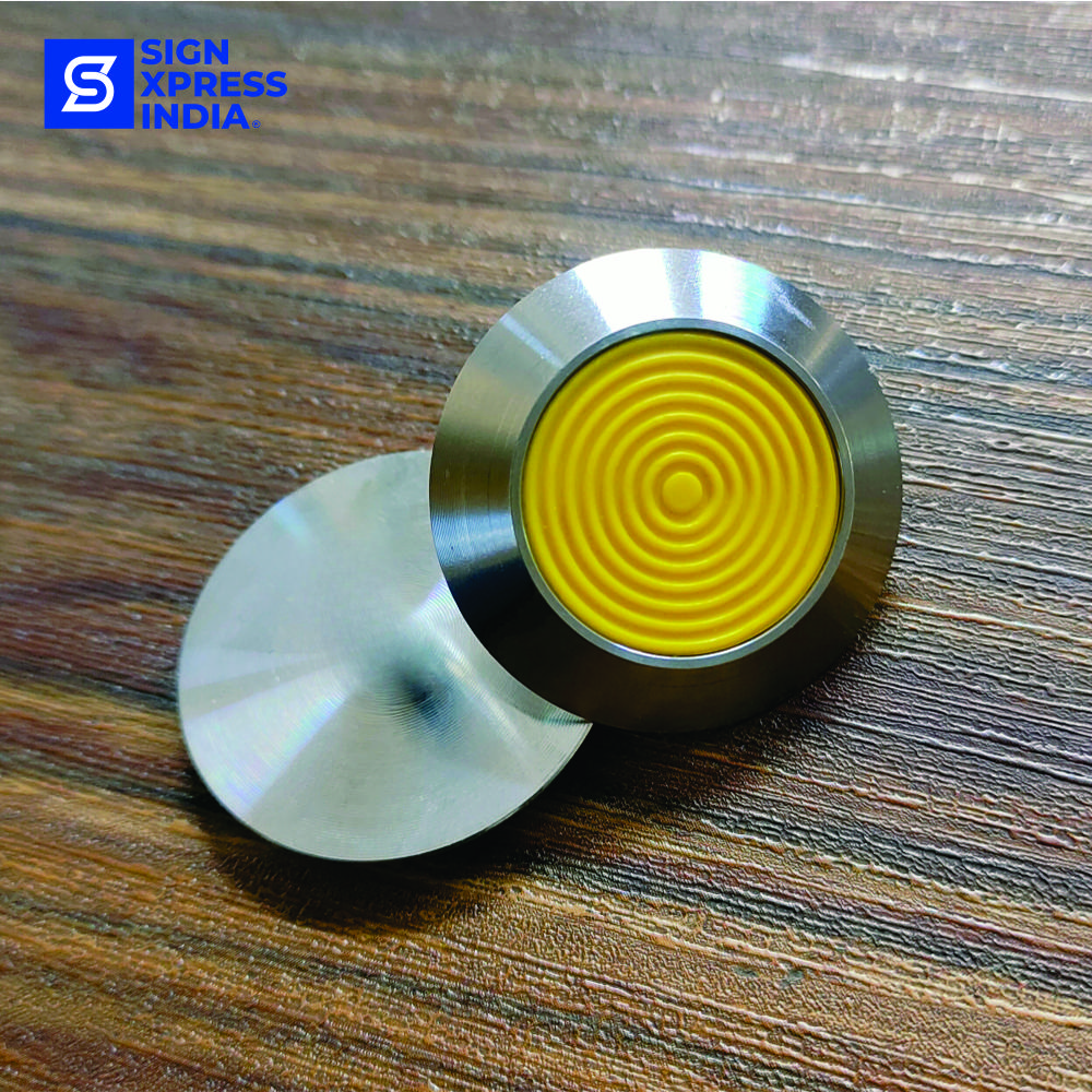 Ss Tactile Stud 019 Grade 316 (Self Adhesive) - Color: Silver
