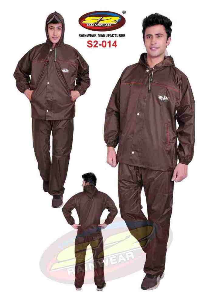 Pu Rain Suit - Color: Black