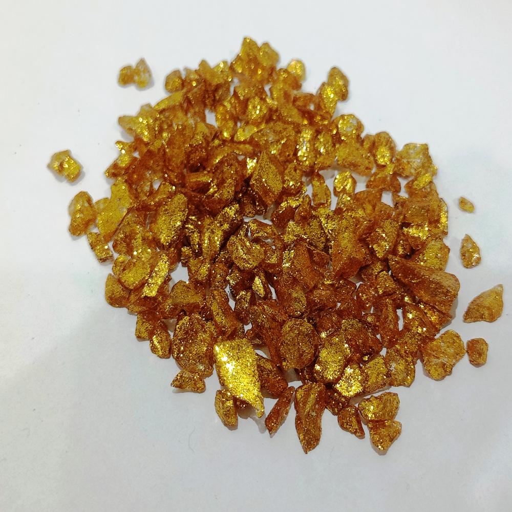 Resin art used premium gold coated glass chips