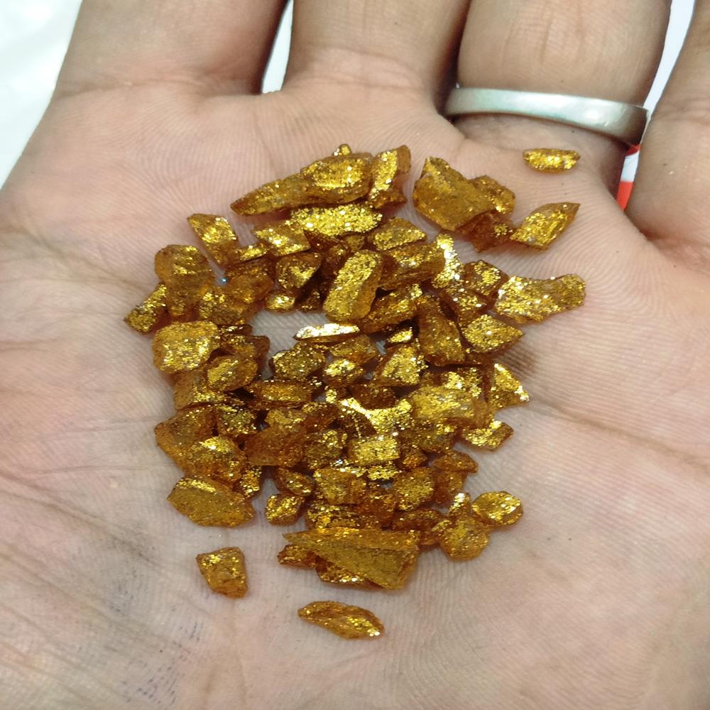 Resin art used premium gold coated glass chips