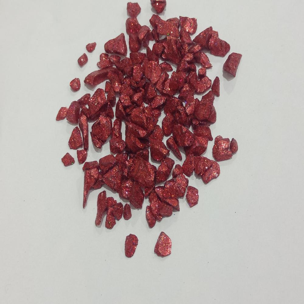 red color glass chips Non porous and water resistant