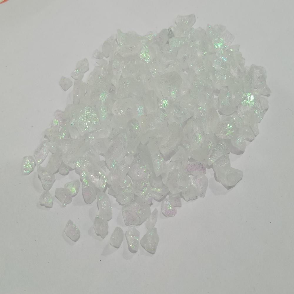 premium look rainbow color glass chips for unique design resin art