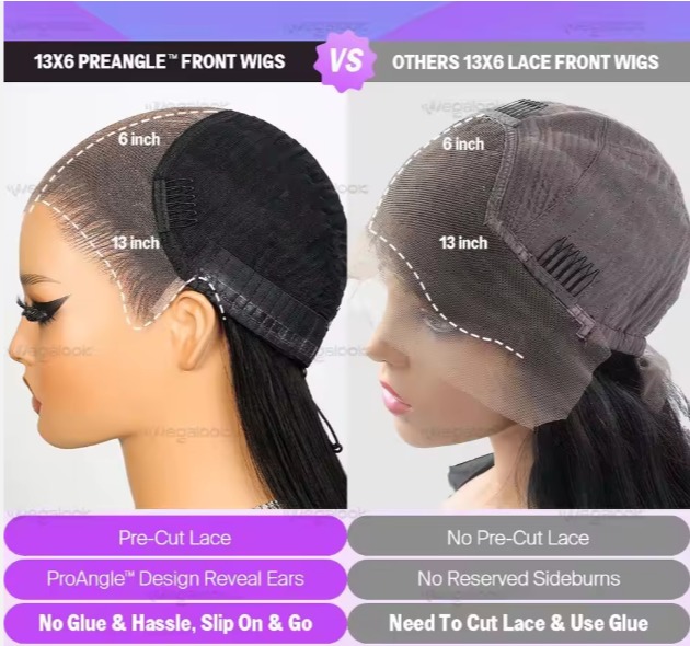 The Devote 13x6 Wear and Go Glueless Lace Front Wig | Raw Indian Human Hair | Cuticle Aligned | Pre Cut Lace with Bleached Knots