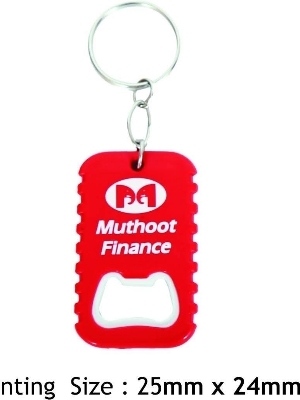 Plastic opener keychain
