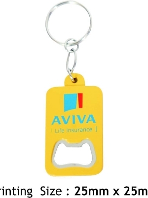 Moulded Opener Keychain - Color: Yellow