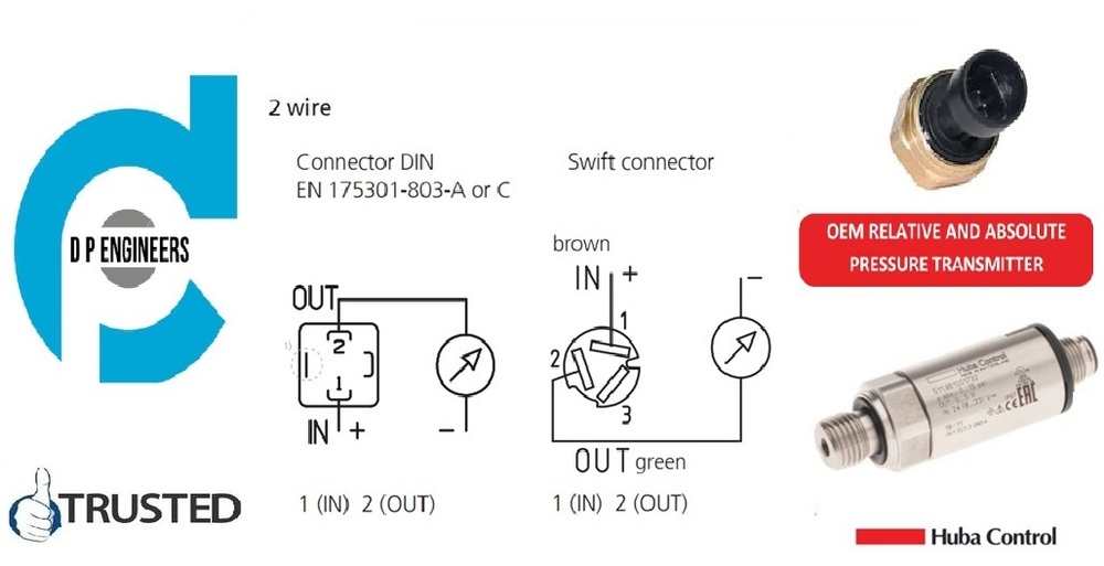 Huba Pressure Transmitter Model: 520.943S032401 RANGE: 0-250 BAR