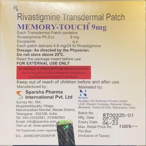 Memory Touch 9 Mg Patch - Recommended For: Doctor