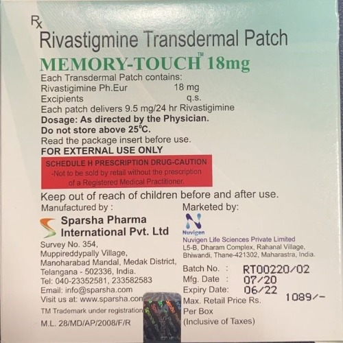 Memory Touch 18 Mg Patch - Recommended For: Doctor