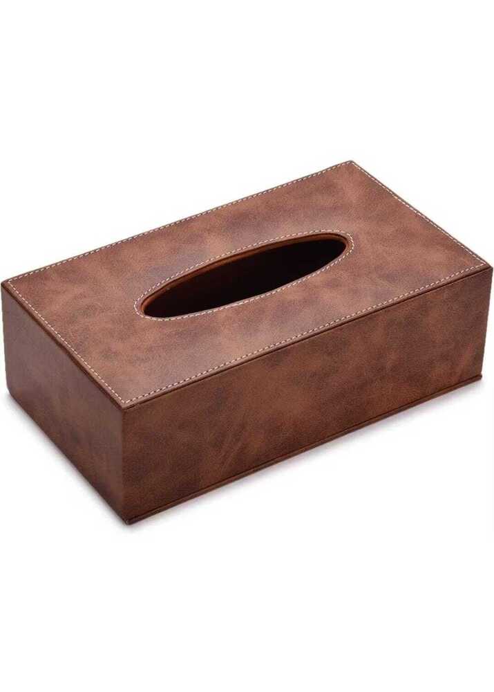 Tissue Box - Color: Brown