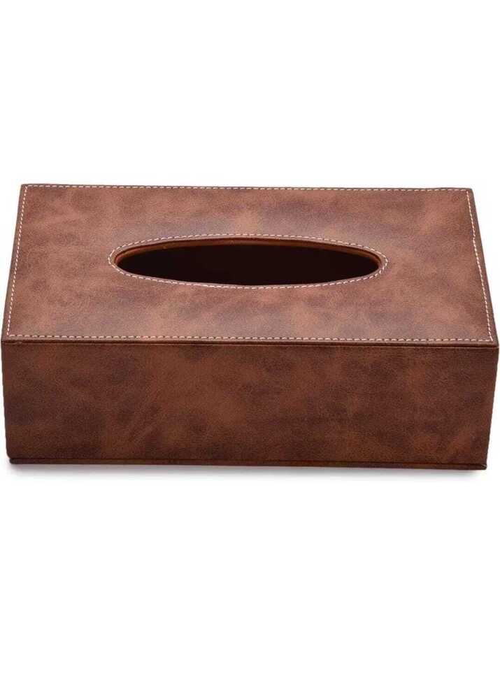 Tissue Box - Color: Brown
