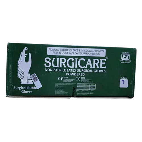Non Sterile Latex Surgical Gloves - Grade: Medical