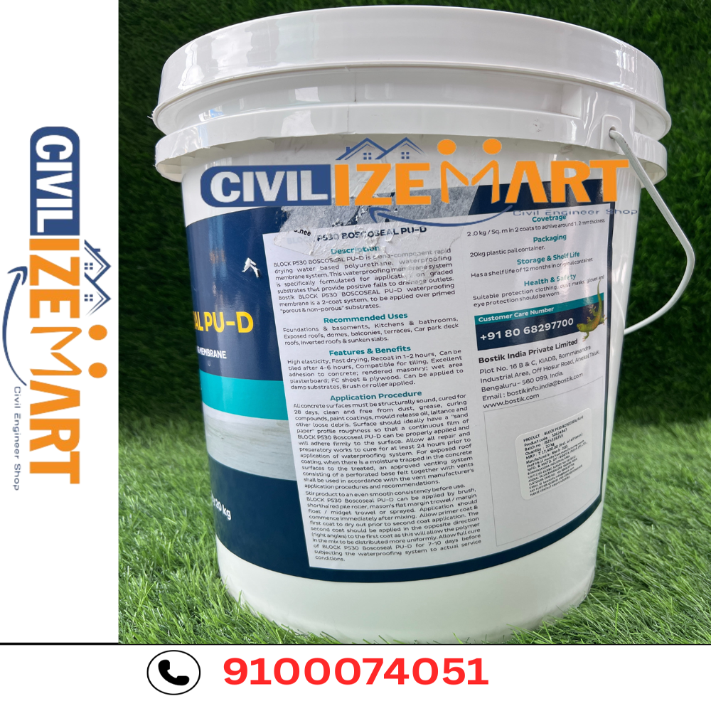 BOSCOSEAL PU-D GREY WATER BASED POLYURTHANE COATING