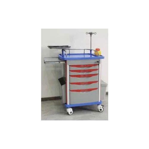 Anesthesia Cart - Color: Grey And Red
