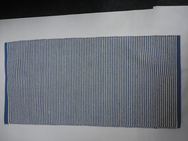Viiru Cotton Handloom Durrie - Color: Blue