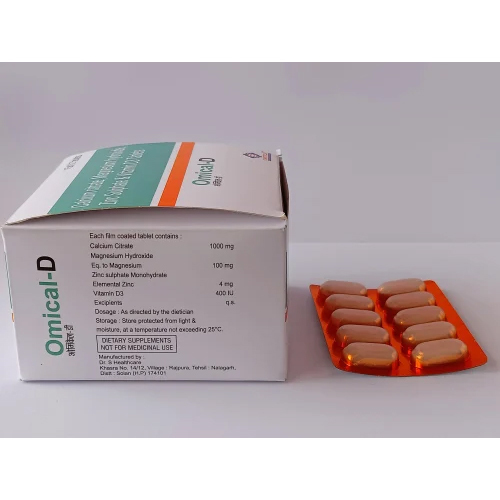 Calcium Citrate, Magnesium Hydroxide, Zinc Sulphate & Vitamin D3 Tablets