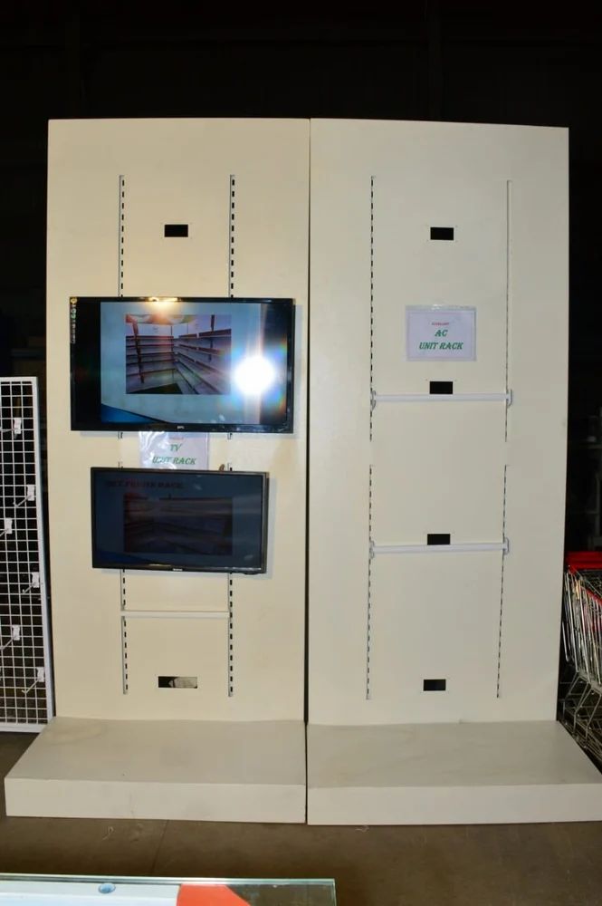 Mild Steel Wall Mounted Showroom Display TV Rack