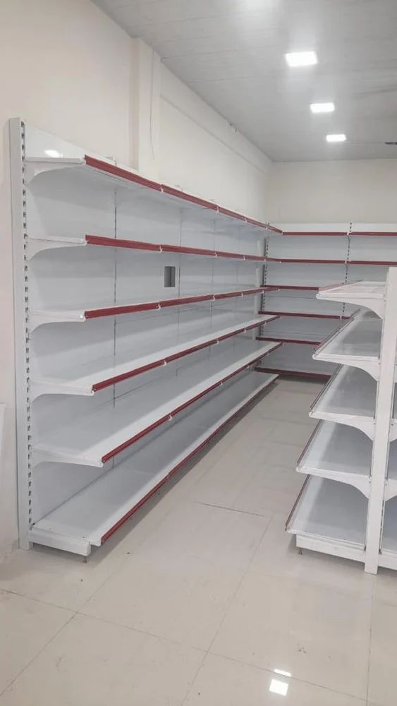 8 Feet Supermarket Corner Rack | Mild Steel 