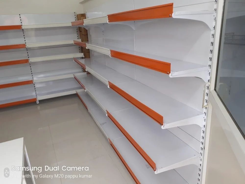 8 Feet Supermarket Corner Rack | Mild Steel - Capacity: 100 Kg