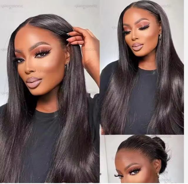 The Devote 6x5 Pre Cut Glueless Lace Wig | Mixed Color Highlight Human Hair | Wavy Texture | Natural Finish