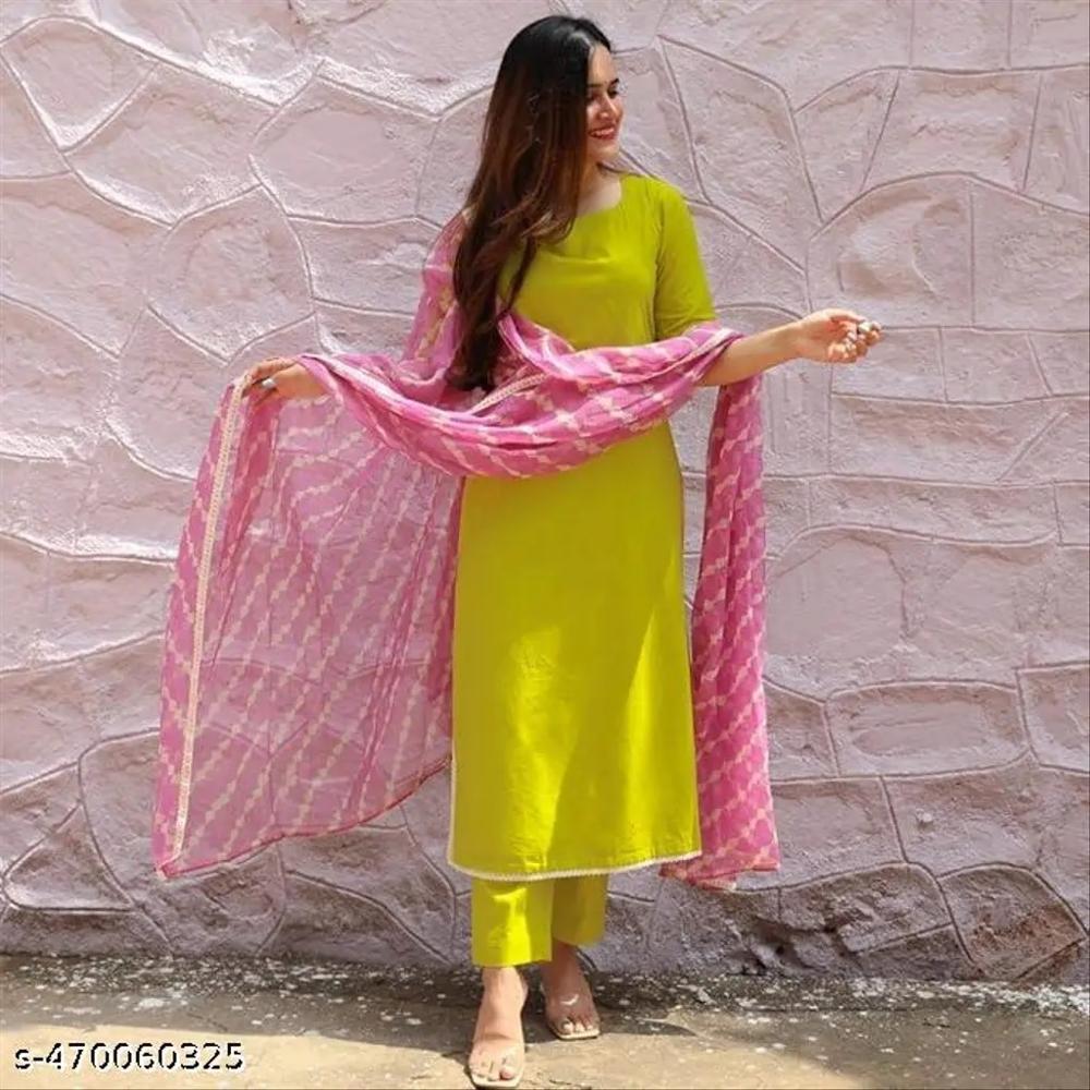3 Piece Kurti - Bust Size: 34 Meter (M)