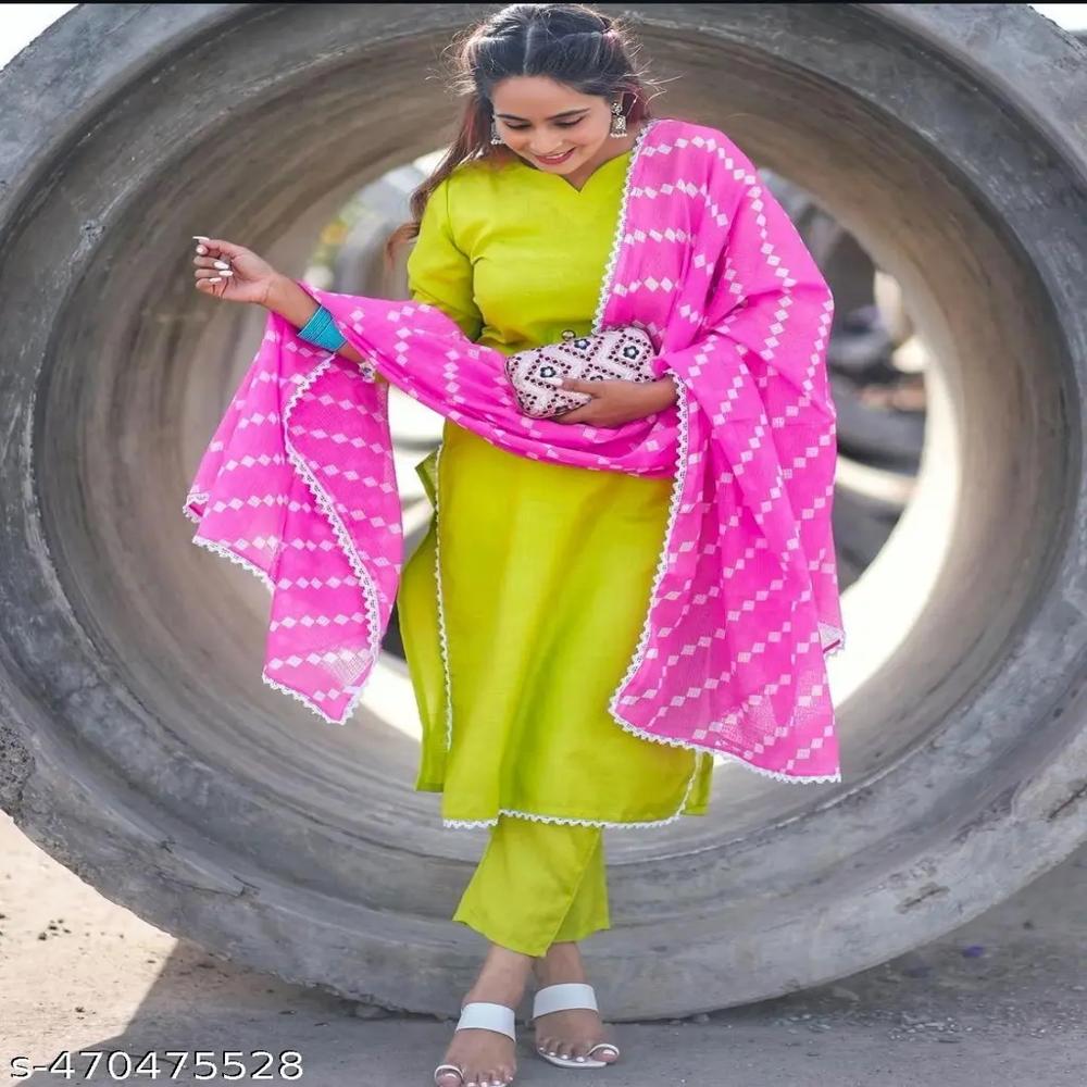 3 Piece Kurti - Bust Size: 34 Meter (M)