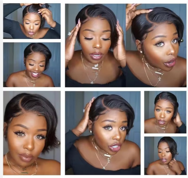 The Devote Indian Virgin Short Pixie Cut Human Hair Wig | 13x4 HD Transparent Lace Front | Blunt Cut Natural Look Wig