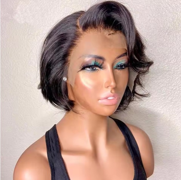 The Devote Indian Virgin Short Pixie Cut Human Hair Wig | 13x4 HD Transparent Lace Front | Blunt Cut Natural Look Wig