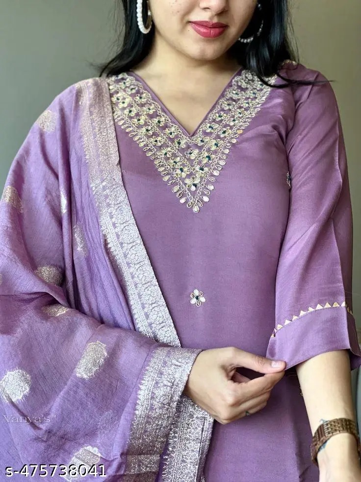 3 Piece Kurti - Bust Size: 34  Meter (M)