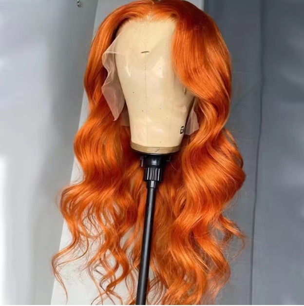 The Devote Ginger Orange Human Hair Wig | 13x4 HD Lace Front | Natural Ginger Color Lace Front Wig