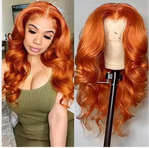 The Devote Ginger Orange Human Hair Wig | 13x4 HD Lace Front | Natural Ginger Color Lace Front Wig
