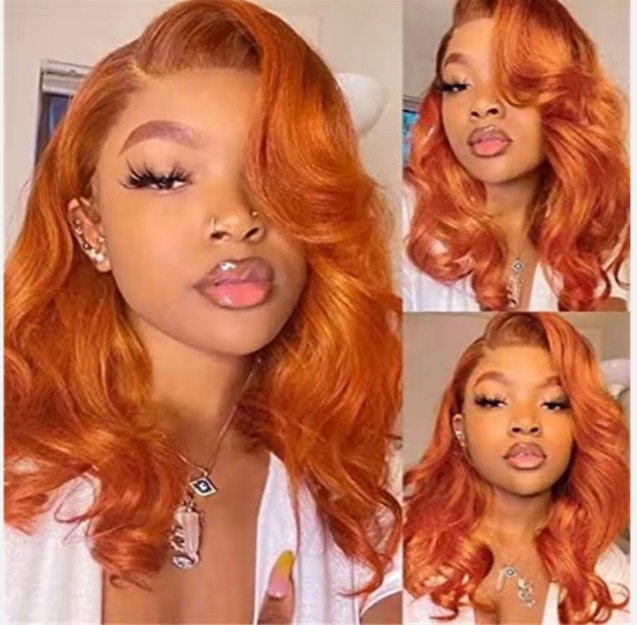 The Devote Ginger Orange Human Hair Wig | 13x4 HD Lace Front | Natural Ginger Color Lace Front Wig