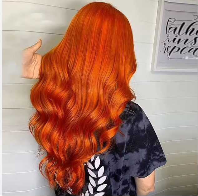 The Devote Ginger Orange Human Hair Wig | 13x4 HD Lace Front | Natural Ginger Color Lace Front Wig